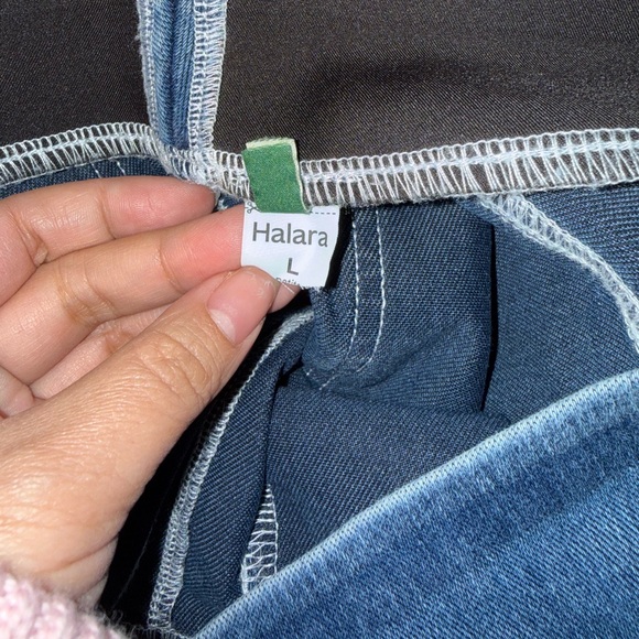 Halara Flex High Waisted Stripe Wide Leg Jeans with Pockets (read desp) - Picture 5 of 6